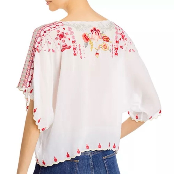 Johnny Was Nicky Embroidered Crop Top Women’s XL - Picture 2 of 10